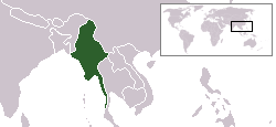 ミャンマーの位置
