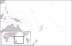 Kart over Kongedømmet Tonga