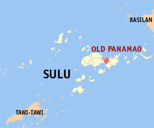 Bản đồ Sulu với vị trí của Old Panamao