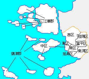 仁川広域市の地図