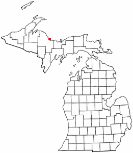 Location of Marquette, Michigan