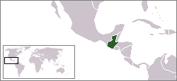 Kart over Republikken Guatemala