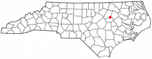 Location of Elm City, North Carolina