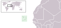 Geografisk plassering av Kapp Verde