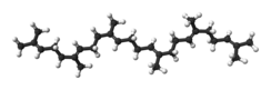 Ball and stick model of squalene