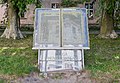 Pomnik księgi henrykowskiej na dziedzińcu opactwa w Henrykowie