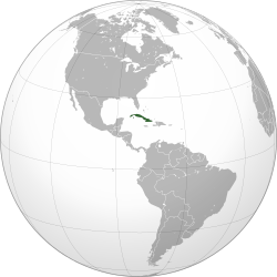 Küba haritadaki konumu