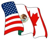نشان ملی North American Free Trade Agreement Tratado de Libre Comercio de América del Norte  (اسپانیایی) Accord de Libre-échange Nord-Américain  (فرانسوی)