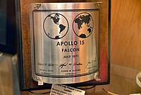 A plaque to be left on the lander