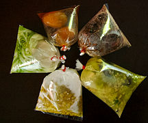 Take-out food in Thailand is often packaged in plastic bags