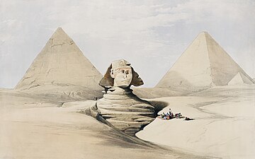 143. Head of the Great Sphnix, Pyramids of Egypt.