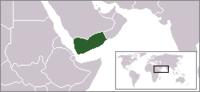 Localização do Iémen.