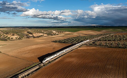 Passenger train in Spain