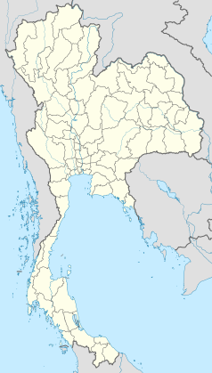 Mapa konturowa Tajlandii, blisko centrum na lewo znajduje się punkt z opisem „miejsce zdarzenia”