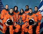 رواد الفضاء السبعة الذين كانوا على متن مكوك الفضاء كولومبيا