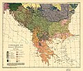 Ethnographic map of the Balkans from the Serbian author Jovan Cvijic (1918)
