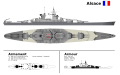 A tervezett francia Alsace osztályú csatahajó, a Richelieu osztály jelentősen megnövelt méretű változata lett volna.