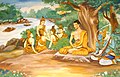 Gautama Buddha undertaking ascetic practices before his enlightenment under the Bodhi tree, on the bank of Phalgu, Bodh Gaya.