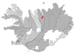 Location of the Akureyri Municipality