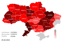 Ukrajna fertőzöttsége