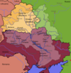 Map of the drainage basin of the Dnieper