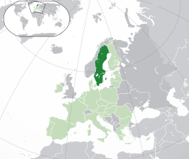 Розташування Швеції