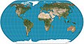 Image 5 Natural Earth projection Map: Strebe, using the Geocart map projection software A map of the world using the Natural Earth projection, a pseudocylindrical projection which is neither conformal nor equal-area. The projection was designed by Tom Patterson, an American cartographer with the National Park Service who has developed several open-source tools and base maps for cartographers. This map is a derivative of NASA's Blue Marble summer month composite, with oceans lightened to enhance legibility and contrast. More selected pictures