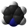 Space-filling model of pyridine
