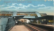 The Metropolitan (top) and the Lake Street (bottom) at the station