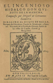 Don Quichòte de Miguel de Cervantes, un dei premiers romans modèrnes