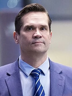 Mika Aaltola CMI:n 2023 presidentinvaalitentissä.
