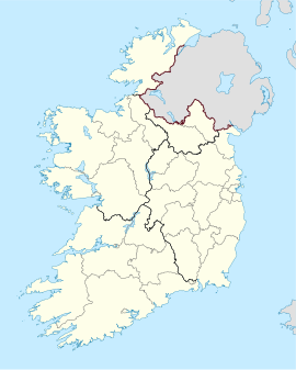 Poloha mesta v rámci Írska
