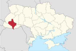 Ivano-Frankivsk oblasts läge i Ukraina.