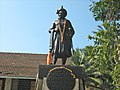 Statue of Balaji Vishwanath, the first Peshwa from the Bhat family, at Shrivardhan, Raigad district, Maharashtra, India.
