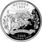 Nevada quarter dollar coin
