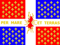 Drapeau des Compagnies franches de la marine de 1690 à 1761.