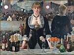 A Bar at the Folies-Bergère; by Édouard Manet; 1881–1882; oil on canvas; 0.96 × 1.30 cm.; Courtauld Institute of Art (London)[217]