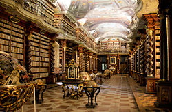 Barokní sál Národní knihovny v Klementinu