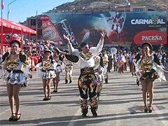 Caporales dancers at the 2010 Carnaval de Oruro