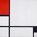 Piet Mondrian, Composition no. I, avec rouge et noir, 1929