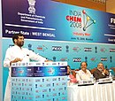 Ram Vilas Paswan as the Union Minister of Chemicals & Fertilizers and Steel, addressing at "India Chem 2008" Industry meet in Mumbai on 10 June 2008.