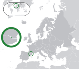Principato di Andorra - Localizzazione