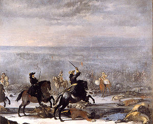Карл XI в сражении при Лунде. Картина худ. И. Ф. Лемке