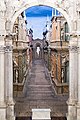 Detail of the forced perspective stage scenery of the Teatro Olimpico, as viewed through the porta reggia of the scaenae frons, Vicenza, northern Italy