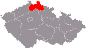 Poziția regiunii Liberec
