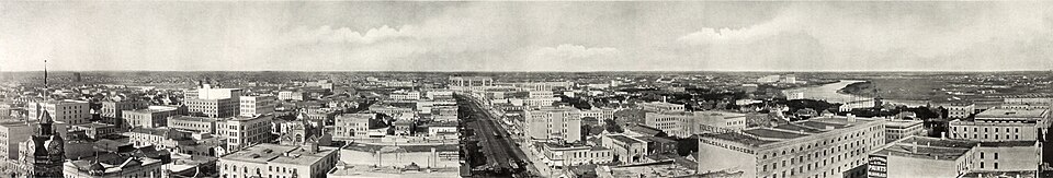 Panorama of Winnipeg, Manitoba, Canada, photographed from top of Union Bank Building in 1907