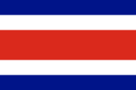 Drapeau du Costa Rica reprenant les couleurs bleu-blanc-rouge de la France.