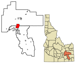 Location of Fort Hall, Idaho