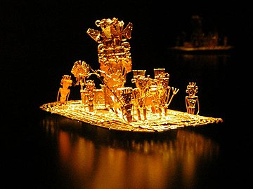 The Muisca raft represents the legend of El Dorado