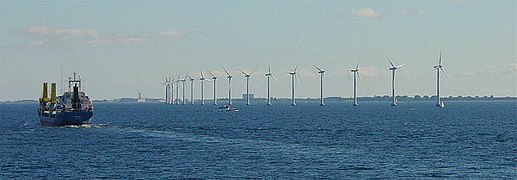 Turbinas eólicas en el mar del Norte